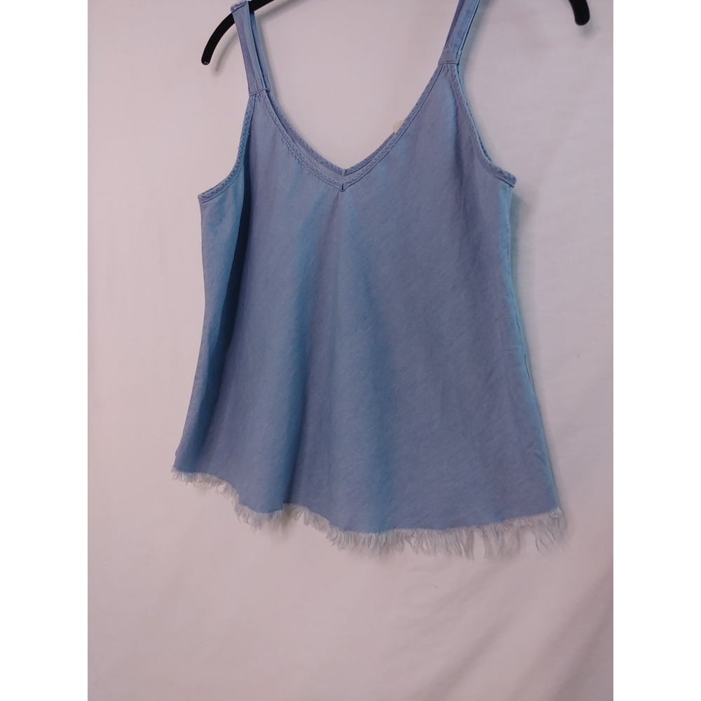 Nitrogen Sz S Strappy Denim Distressed Tank‎ Top